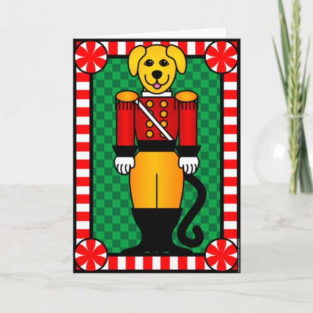 Tarjeta Festiva Perro del cascanueces (Anverso)