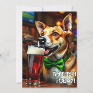 Tarjeta Festiva Perro del Día de San Patricio