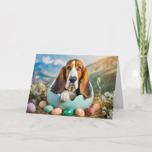 Tarjeta Festiva Perro del perro del sabueso de Bassett