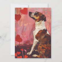 Perro Día de San Valentín lindo