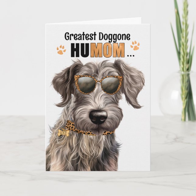 Tarjeta Festiva Perro escocés más rico Día de la Madre HuMOM (Anverso)