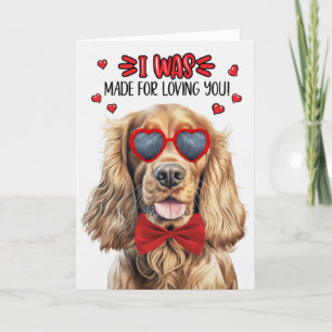 Tarjeta Festiva Perro español Cocker hecho para amarte San Valentí