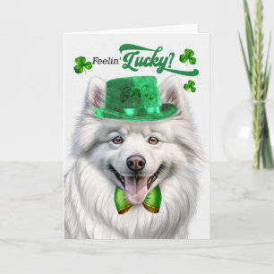 Tarjeta Festiva Perro Esquimal Americano Feliz Día de San Patricio