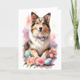 Tarjeta Festiva Perro feliz de Pascua
