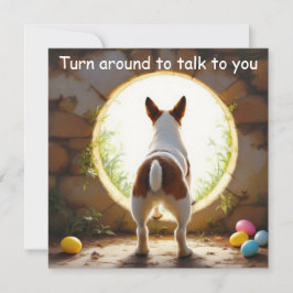 Tarjeta Festiva Perro Fox Terrier - con nombre de familia