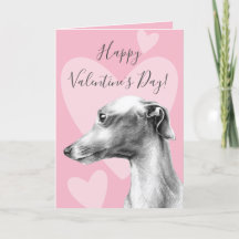 Perro griego italiano Día de San Valentín rosa amo