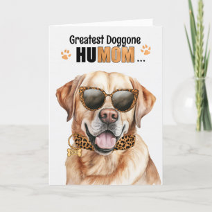 Tarjeta Festiva Perro Labrador Amarillo Mejor HuMAMÁ Día de la Mad