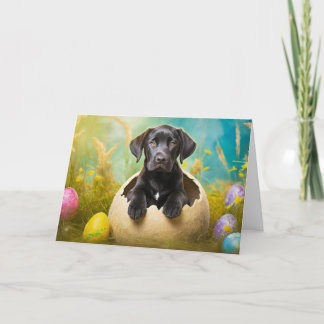 Tarjeta Festiva perro Labrador negro
