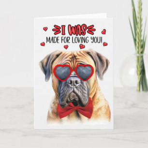 Tarjeta Festiva Perro macabro hecho para amarte San Valentín