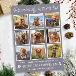 Tarjeta Festiva Perro maravillosamente maravilloso Collage de foto<br><div class="desc">Presentamos nuestra nueva colección de tarjetas de vacaciones, perfecta para amantes de los animales y dueños de mascotas! Nuestras tarjetas de "Año Maravilloso" muestran a sus peludos familiares de una manera linda, moderna y divertida. Estas tarjetas son elegantes y festivas, con un collage de fotos de sus mascotas familiares a...</div>