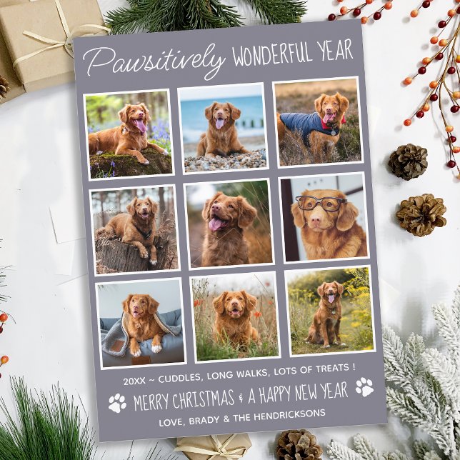 Tarjeta Festiva Perro maravillosamente maravilloso Collage de foto (Subido por el creador)