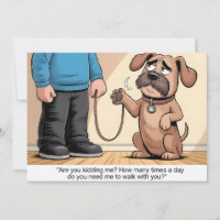 Perro Marrón Gruñón Divertido Caminando Dibujo Ani
