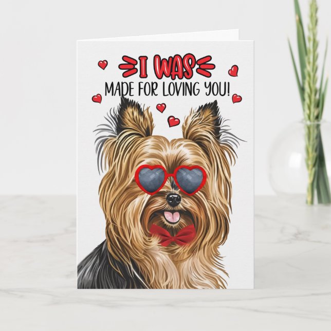 Tarjeta Festiva Perro más aterrador hecho para amarte San Valentín (Anverso)