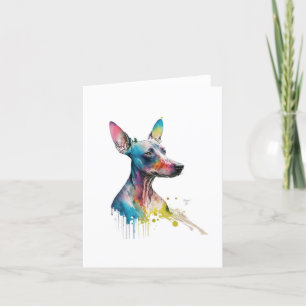 Tarjeta Festiva Perro norteamericano sin pelo y más terrible en ac