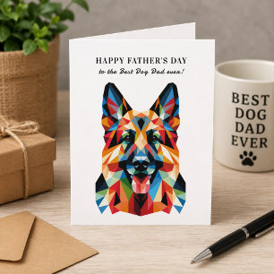 Tarjeta Festiva Perro Pastor Alemán Día del Padre Personalizado