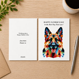 Tarjeta Festiva Perro Pastor Alemán Día del Padre Personalizado