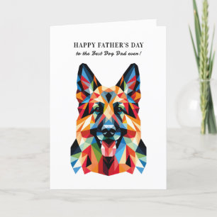 Tarjeta Festiva Perro Pastor Alemán Día del Padre Personalizado