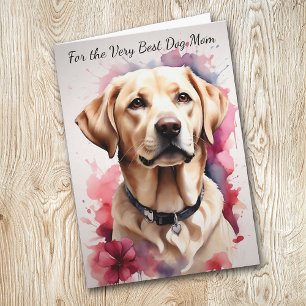 Tarjeta Festiva Perro recuperador de labrador amarillo que haces m