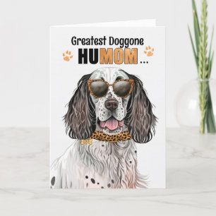 Tarjeta Festiva Perro Setter Inglés Más Grande HuMAMÁ Día de la Ma
