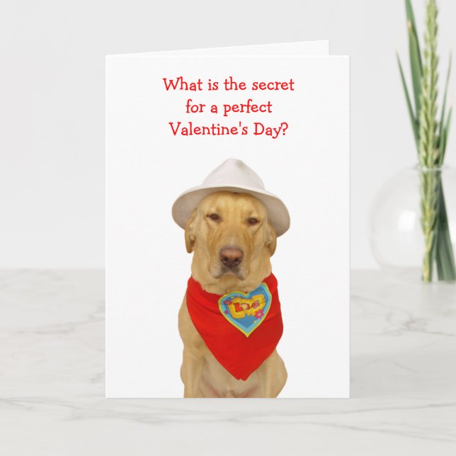 Tarjeta Festiva Perro/tarjeta del día de San Valentín divertidos (Anverso)