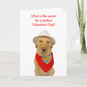 Tarjeta Festiva Perro/tarjeta del día de San Valentín divertidos