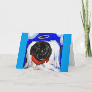 Tarjeta Festiva Perro Terranova