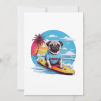 Perro vector navegando en las olas