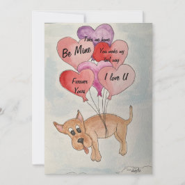 Tarjeta Festiva Perro y globos