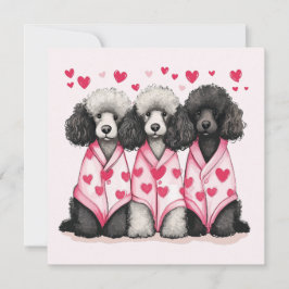 Tarjeta Festiva Perros de cangrejo estándar día de San Valentín