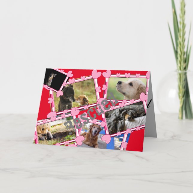 Tarjeta Festiva Perros de rescate (Anverso)