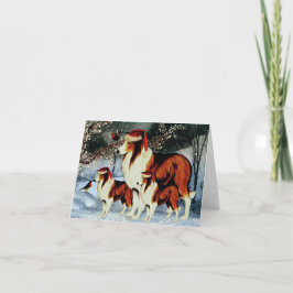 Tarjeta Festiva Perros de Santa