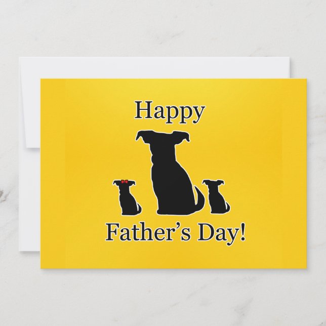Tarjeta Festiva Perros del Día del Padre  (Anverso)