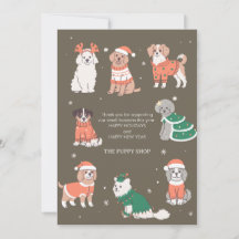 Perros Festivos Adorables en Jerséis Navideños Neg