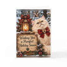 Persa Gato Navideño Personalizado Purrfect Fiesta
