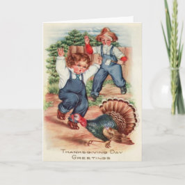 Tarjeta Festiva Persiguiendo a Turquía