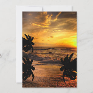 TARJETA FESTIVA PERSIGUIENDO ATARDECERES ESCENARIO OCEÁNICO NATURA