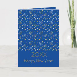 Tarjeta Festiva Personajes de Feliz Año Nuevo 20XX y Navidades de 