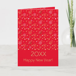 Tarjeta Festiva Personajes de Feliz Año Nuevo 20XX y Navidades de 