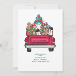 Tarjeta Festiva Personalice a los Navidades de Camiones de Cocina 