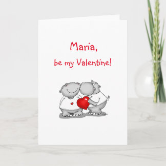 Tarjeta Festiva Personalice con el nombre - el día de San Valentín