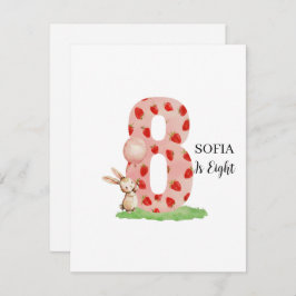 Tarjeta Festiva Personalised Bunny 8th Birthday Card Daughter