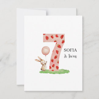 Tarjeta Festiva Personalised Bunny Birthday Card for 7 Year Old