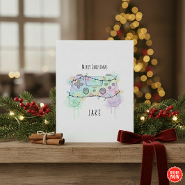 Tarjeta Festiva Personalised Gaming Christmas Card for Gamers
