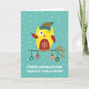 Tarjeta Festiva Personalisiert Süsse Weihnachts Eule