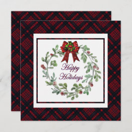 Tarjeta Festiva Personaliza Felices Fiestas Rojas Jugadas