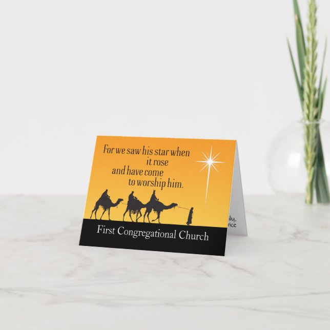 Tarjeta Festiva Personalizable completo tres Navidades sabios (Anverso)