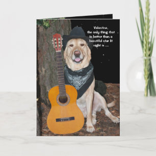 Tarjeta Festiva Personalizable Cute Dog Valentine