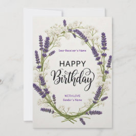 Tarjeta Festiva Personalizable de cumpleaños Flores de la jungla d