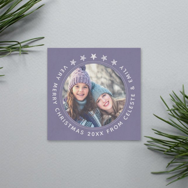 Tarjeta Festiva Personalizable de Navidades de Lavender Madre Hija (Subido por el creador)