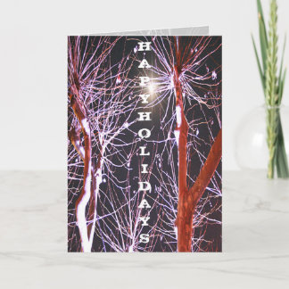 Tarjeta Festiva personalizable de nieve forestal